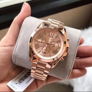Damski Zegarek Michael Kors Mini Bradshaw MK5799 – Monochromatyczne Różowe Złoto