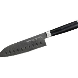 Samura MO-V STONEWASH SANTOKU (Santoku knife hollow ground) CM.18 SM-0094B