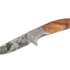 CJH Herbertz FOLDING OLIVE WOOD "DEER" 44160