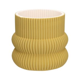 RITUALI DOMESTICI LINO Żółta osłonka na doniczkę 24 x 19.5 cm