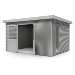 Domek narzędziowy Ardena 4x3 m 12 m², ciemnoszary, drewno kompozytowe, aluminium, łatwy montaż