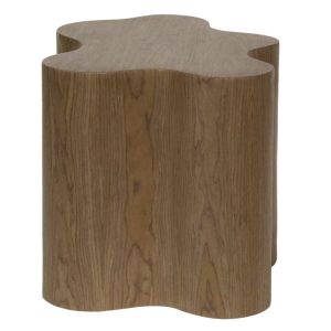 Stolik boczny Cosmo 66 cm, orzech, obłe kształty