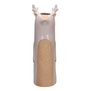 RITUALI DOMESTICI GLIAMICIDELBOSCO Wazon w kształcie jelenia 9.5 x 33 cm