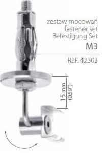 Zestaw mocowań (do płyt kartonowo - gipsowych) - M3 - 42303 42303