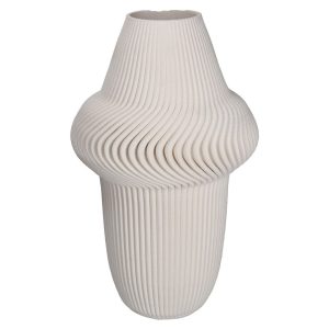 RITUALI DOMESTICI LINO Biały wazon 35.5 x 23 cm