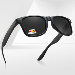 Czarne matowe okulary przeciwsłoneczne z polaryzacją nerd NRP-21
