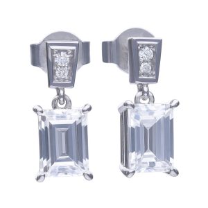 Biżuteria DIAMONFIRE 6220601082. Kolczyki, Kolor szary. Kobieta.