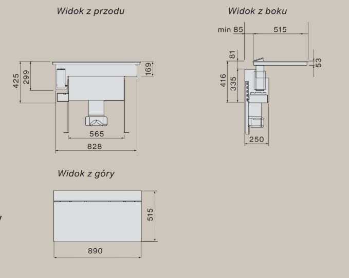 Falmec Brera 90 czarny mat 800 m3/h