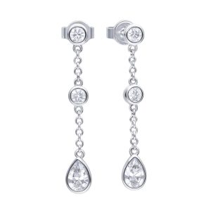 Biżuteria DIAMONFIRE 6220811082. Kolczyki, Kolor szary. Kobieta.