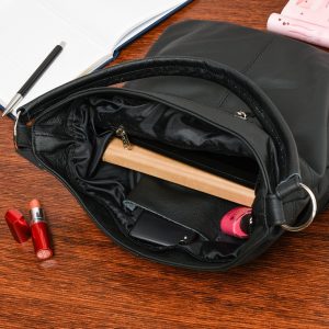 Czarna Beltimore skórzana torebka damska premium H08