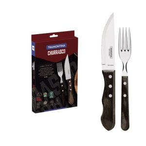 Tramontina POLYWOOD FSC SET POSATE CARNE/BBQ 4 PZ 29899/163 Brown