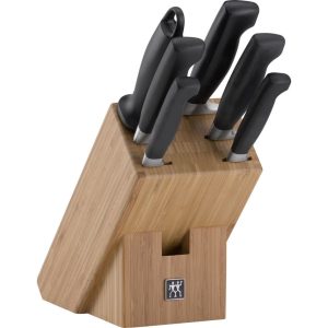 ZWILLING FOUR STAR Zestaw 5 noży w bloku + ostrzałka