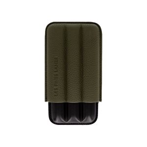 Les Fines Lames CIGAR CASE TRIO OD GREEN PEBBLE
