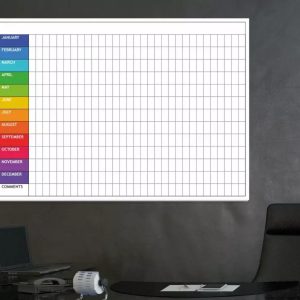 Tablica suchościeralna lean planer roczny angielski 049