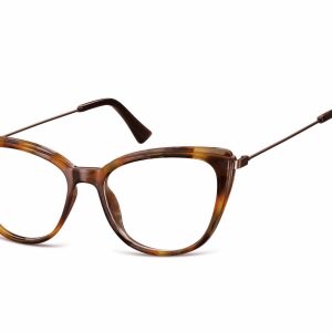 Oprawki korekcyjne okulary Kocie Oczy zerówki damskie CP121E ciemny szylkret