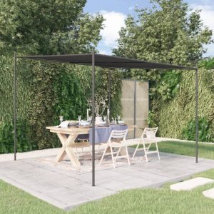 Altana ogrodowa 3x3 m antracytowa, tkanina i stal 180 g/m²