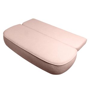 Sofa z funkcją spania i pojemnikiem Bella różowa, boucle