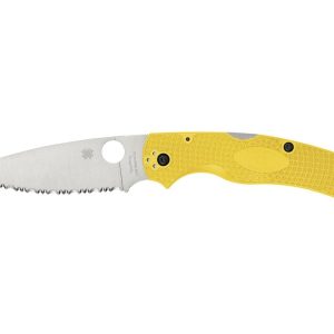 Spyderco NATIVE CHIEF SALT YELLOW SERRATED MAGNACUT C244SYL