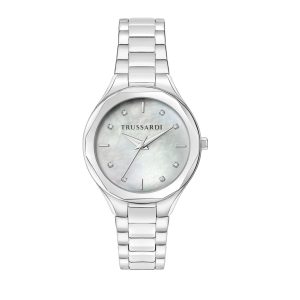 Zegarek TRUSSARDI R2453157502. Kwarcowy, Kolor szary. Kobieta.