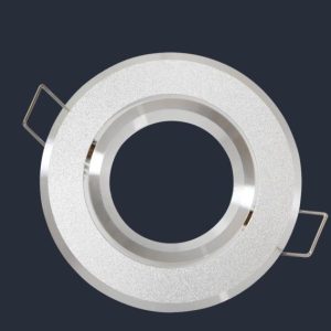 Oprawa halogenowa sufitowa okrągła ruchoma, aluminium - srebrna piaskowana