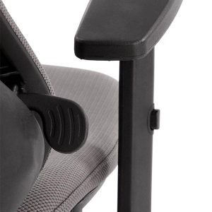 Fotel gabinetowy tapicerowany szary Rubio