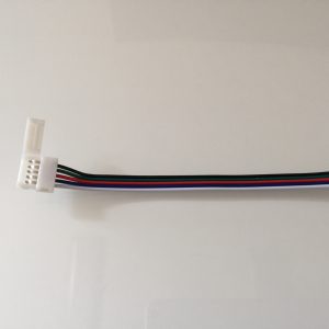 Złączka pojedyncza do taśmy RGBW LED 10 mm z przewodem
