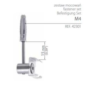 Zestaw mocowań (do muru, kamienia, betonu) - M4 - 42301 42301