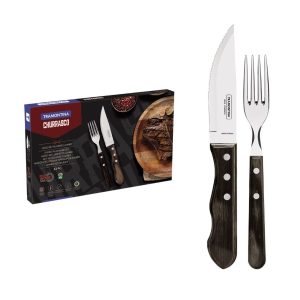 Tramontina POLYWOOD FSC SET POSATE CARNE/BBQ 12 PZ 21199/996 Brown