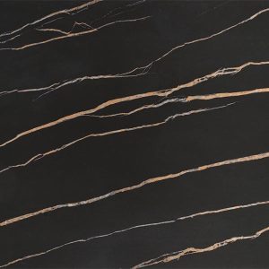 Stół rozkładany czarny marmur / orzech mat 140 - 200 x 82 cm Lozano