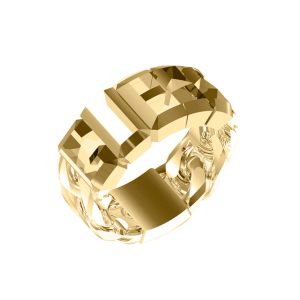 Biżuteria GUESS JUMR03206JWYG. Pierścionek, Kolor złoty. Mężczyzna.