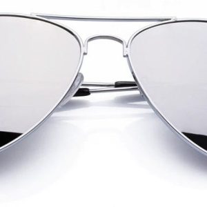 Juniorskie Okulary Lustrzanki srebrne Pilotki STPJ-10B