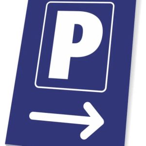 Tabliczka: Parking, strzałka w prawo