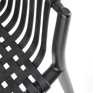 Krzesło ogrodowe plastikowe czarne K492