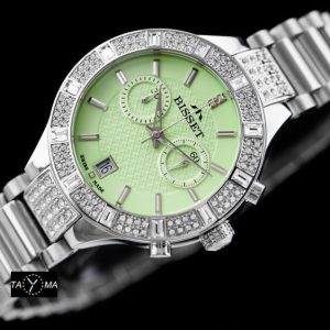 ZEGAREK DAMSKI BISSET BSBE18 - silver/green (zb547a)