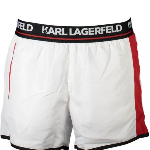 KARL LAGERFELD BEACHSEAR KOSTIUM KĄPIELOWY DÓŁ MĘSKI BIAŁE