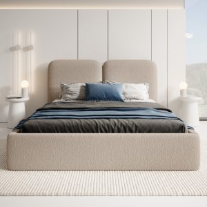 Łóżko tapicerowane Desio 140/160/180x200 cm ze stelażem i pojemnikiem