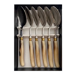 G.David SET 6 PZ TABLE SPOON F/HORN HANDLE