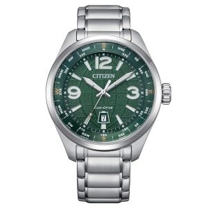 Zegarek CITIZEN AW1830-88X. SOLAR QUARTZ, Kolor zielony. Mężczyzna.
