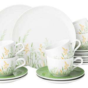 SELTMANN MEADOW GRASSES GREEN Serwis kawowy dla 6 osób