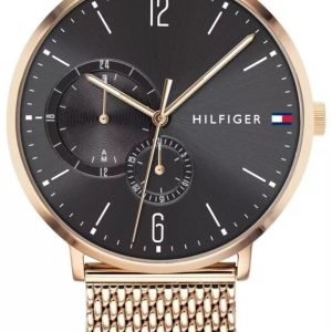 Męski Zegarek Tommy Hilfiger Brooklyn 1791506 – Złoto, Czerń i Sportowy Chronograf