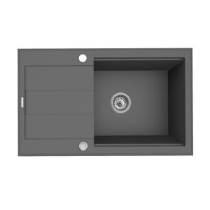 Pyramis Zlew. SPARTA PLUS LUX (78X48) 1B 1D, iron grey