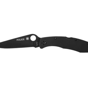 Spyderco POLICE BLACK SS BLACK BLADE PLAIN C07BKP