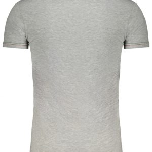 SZARY T-SHIRT MĘSKI Z KRÓTKIM RĘKAWEM ERONAUTICA MILITARE