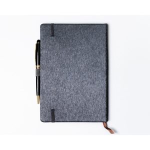 Notes w formacie A5 w szarym kolorze zadrukowany w linie - Peterson