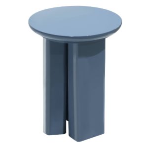 Stolik boczny Brie 40 cm, zgaszony błękit, glossy