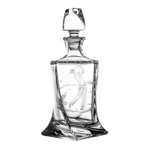 Crystal Julia Karafka do whisky koniaku nalewki motyw golfisty