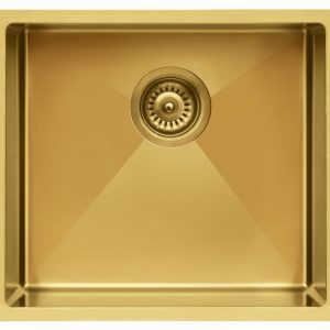 ZLEWOZMYWAK BERG ZŁOTY STALOWY QUADRO GOLD