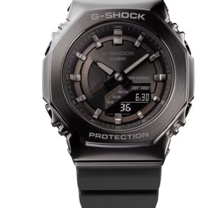 Zegarek CASIO GMS2100B8AER. Kwarcowy, Kolor czarny. Kobieta.
