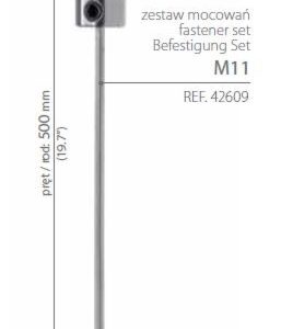 Zestawy mocowań (do płyt z drewna, MDF, do blachy, szkła) - M11 - 42609 42609