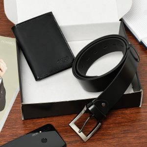 Zestaw męski skórzany premium Beltimore portfel pasek U30